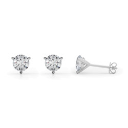 (2 CTTW) 1CT 3 PRONG WIRE STUD EARRING